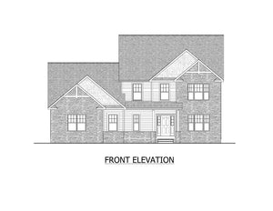 AJ7701-A Traditional House Front Elevation, 4 Bedrooms, 3.5 Bathrooms | Plan 1045 