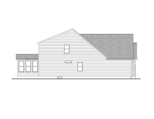 AJ7702-A Craftsman House Left Elevation, 3 Bedrooms, 2.5 Bathrooms | Plan 1046 
