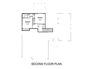 AJ7702-A Craftsman House Second Floor Plan, 3 Bedrooms, 2.5 Bathrooms | Plan 1046 