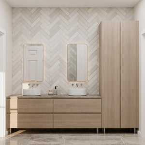 AJ7728-A Contemporary House Bathroom, 3 Bedrooms, 2 Bathrooms | Plan 1055 