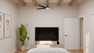 AJ7728-A Contemporary House Master Bedroom, 3 Bedrooms, 2 Bathrooms | Plan 1055 