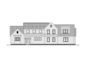 AJ7672-A Modern Farmhouse Front Elevation, 3 Bedrooms, 2.5 Bathrooms | Plan 1005 