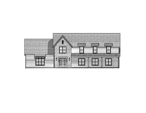 AJ7673-A Modern Farmhouse Front Elevation, 4 Bedrooms, 2.5 Bathrooms | Plan 1007 