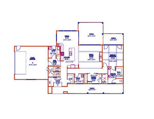 AJ7673-A Modern Farmhouse First Floor Plan, 4 Bedrooms, 2.5 Bathrooms | Plan 1007 