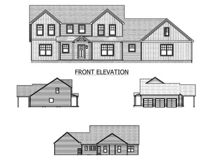 AJ7682-A Modern Farmhouse Elevations, 4 Bedrooms, 2.5 Bathrooms | Plan 1016