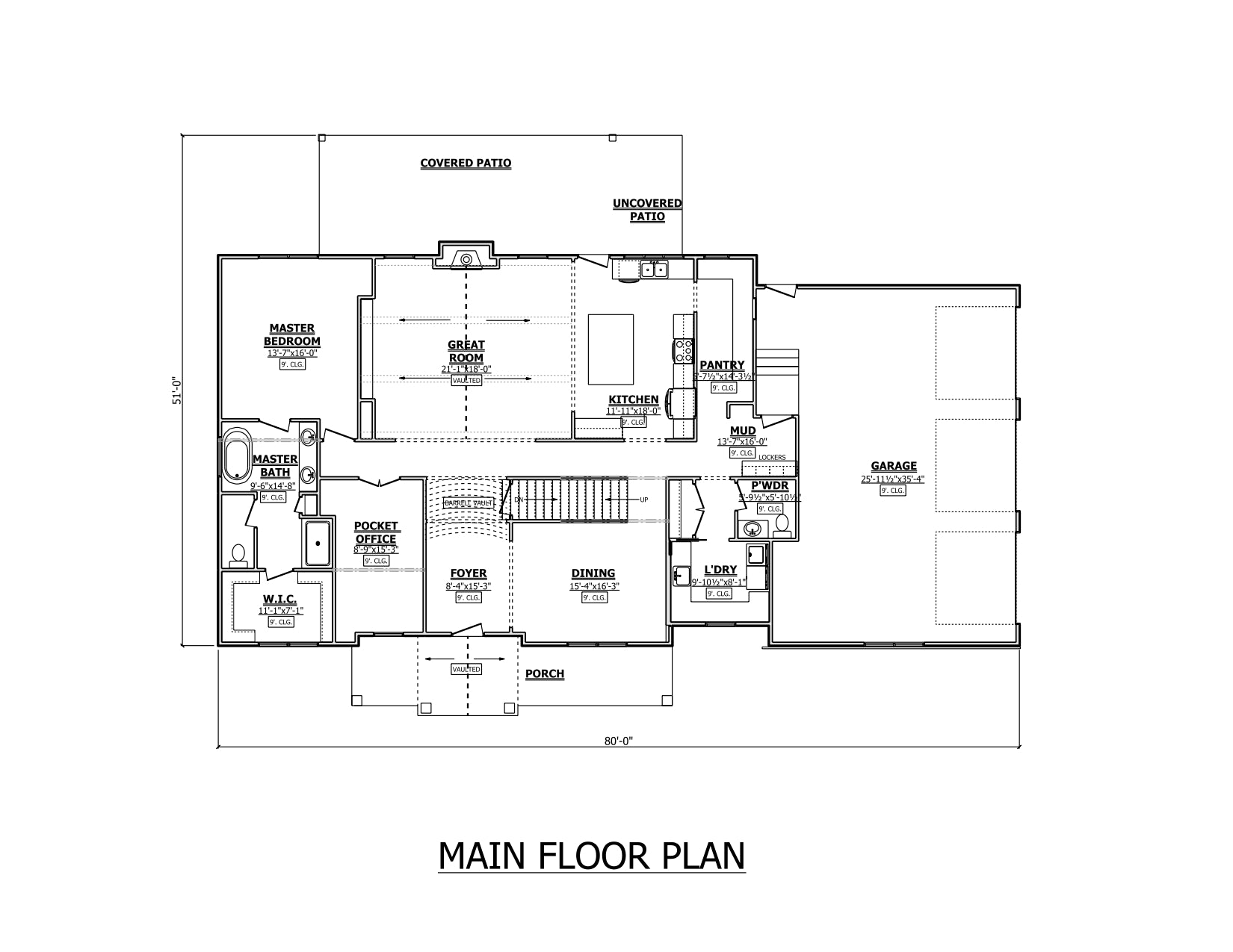AJ7682-A Modern Farmhouse First Floor Plan, 4 Bedrooms, 2.5 Bathrooms | Plan 1016