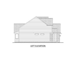 AJ7726-A Craftsman House Left Elevation, 3 Bedrooms, 2.5 Bathrooms | Plan 1063