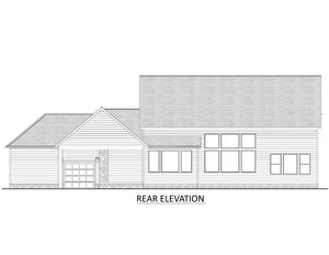 AJ7726-A Craftsman House Rear Elevation, 3 Bedrooms, 2.5 Bathrooms | Plan 1063