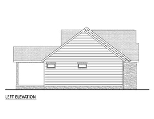 AJ8451-A Modern Farmhouse, 3 Bedrooms, 2 Bathrooms | Plan 1073 House Plan Left Elevation