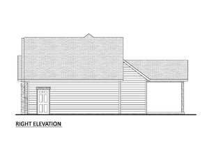 AJ8451-A Modern Farmhouse, 3 Bedrooms, 2 Bathrooms | Plan 1073 House Plan Right Elevation