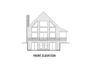 AJ8455-A Modern Mountain House, 4 Bedrooms, 2 to 3 Bathrooms | Plan 1074 House Plan Front Elevation