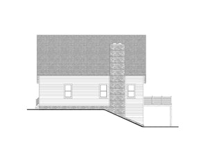 AJ8455-A Modern Mountain House, 4 Bedrooms, 2 to 3 Bathrooms | Plan 1074 House Plan Rear Elevation