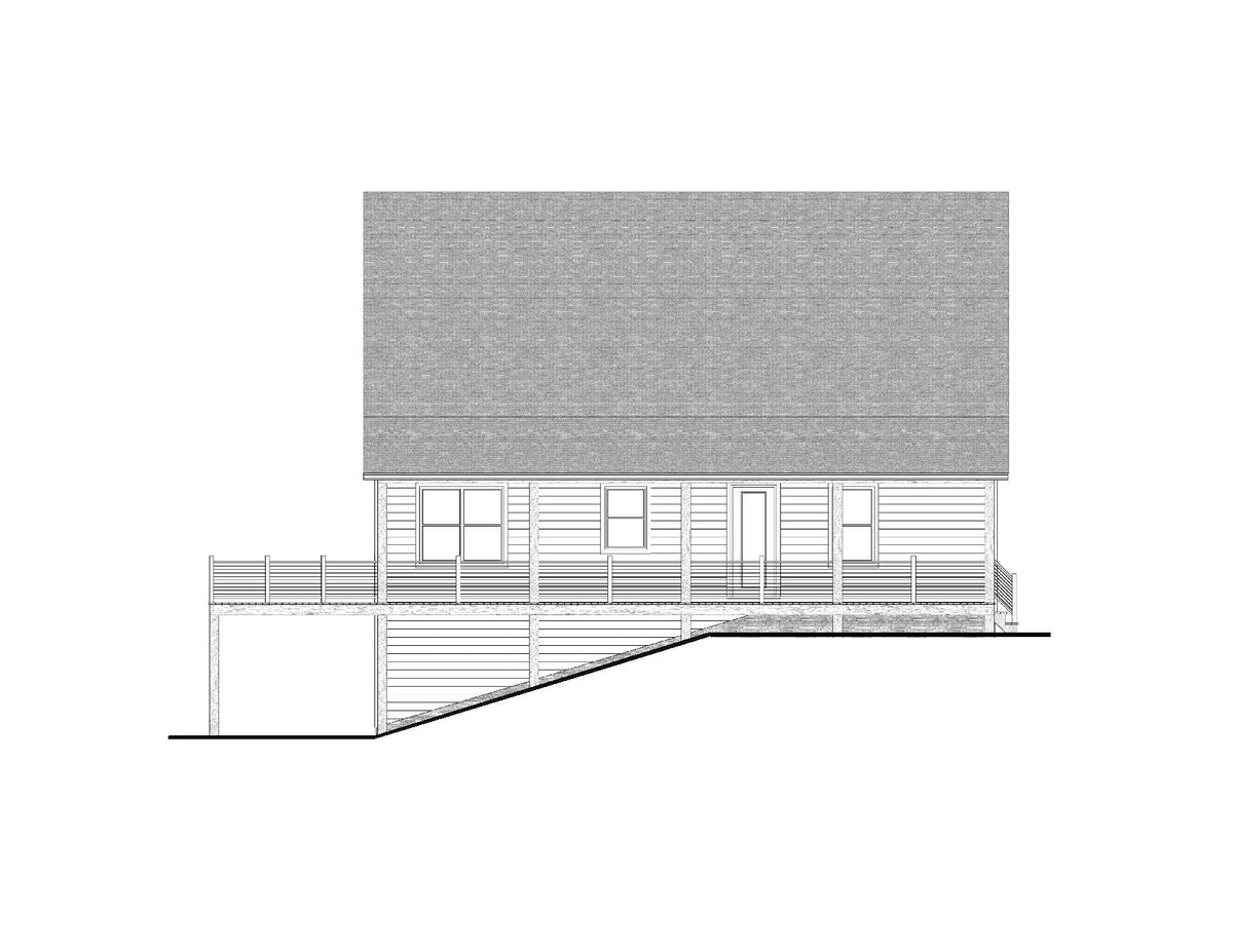 AJ8455-A Modern Mountain House, 4 Bedrooms, 2 to 3 Bathrooms | Plan 1074 House Plan Front Elevation