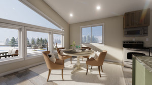 Two-Bedroom Garage Apartment Plan with 6-Car Garage and Deck