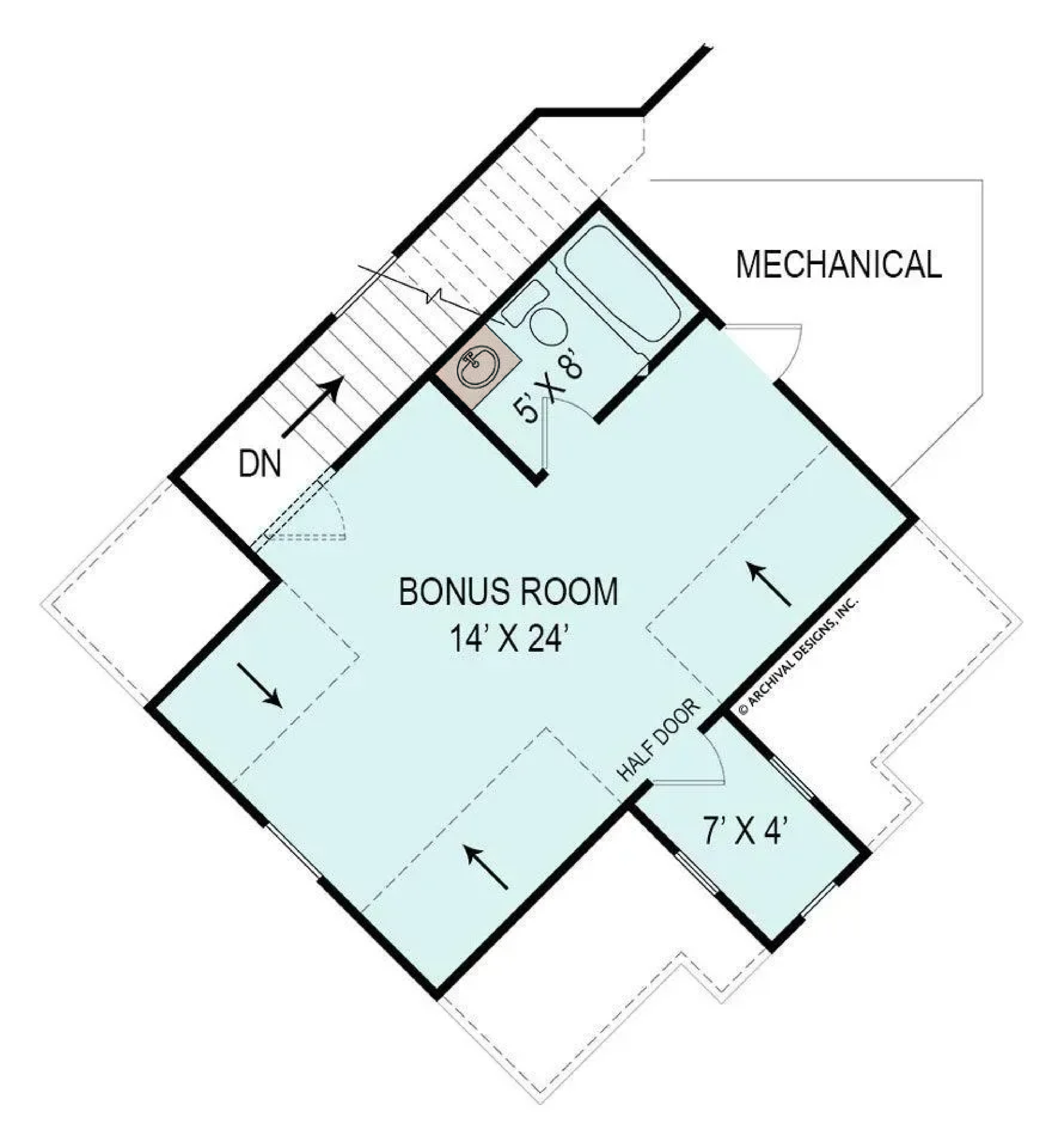 A334-A Presente House, Archival Design Bonus Floor Plan