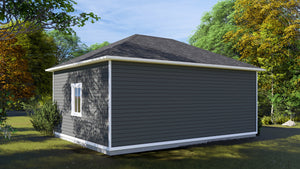 AO8491-A Detached Garage with Workshop | Pressley Garage Plan Exterior-3
