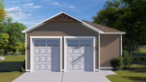 AO8491-A Detached Garage with Workshop | Pressley Garage Plan Exterior-11