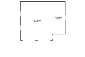 AO8491-A Detached Garage with Workshop | Pressley Garage Plan Floor Plan