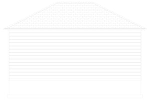 AO8491-A Detached Garage with Workshop | Pressley Garage Plan Rear Elevation