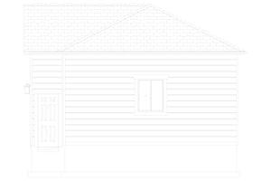 AO8491-A Detached Garage with Workshop | Pressley Garage Plan Exterior-Right Elevation