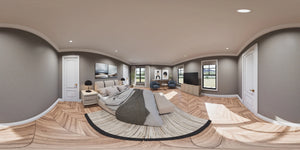 A7555-A Modern Farmhouse Primary Bedroom, 3 Bedrooms, 2.5 Bathrooms | Wells Manor House 