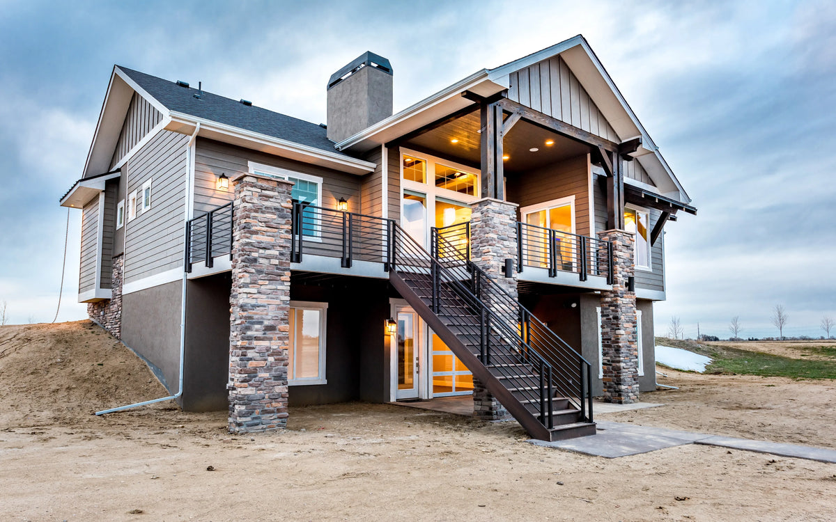 I7634-A Ranch House, 3 Bedrooms, 2 Bathrooms | The Dalton Road House Plan Exterior-4