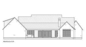 C8154-A Modern Farmhouse House, 4 Bedrooms, 4.5 Bathrooms | Amaryllis 2 House Plan Rear Elevation