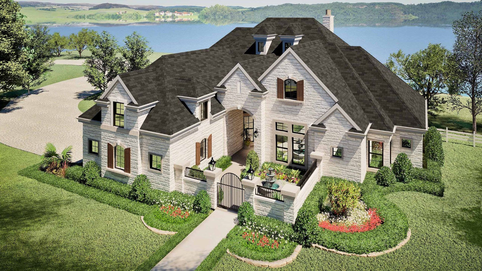 F8046-A Traditional House, 4 Bedrooms, 4.5 Bathrooms | Ridgeview Ranch Exterior
