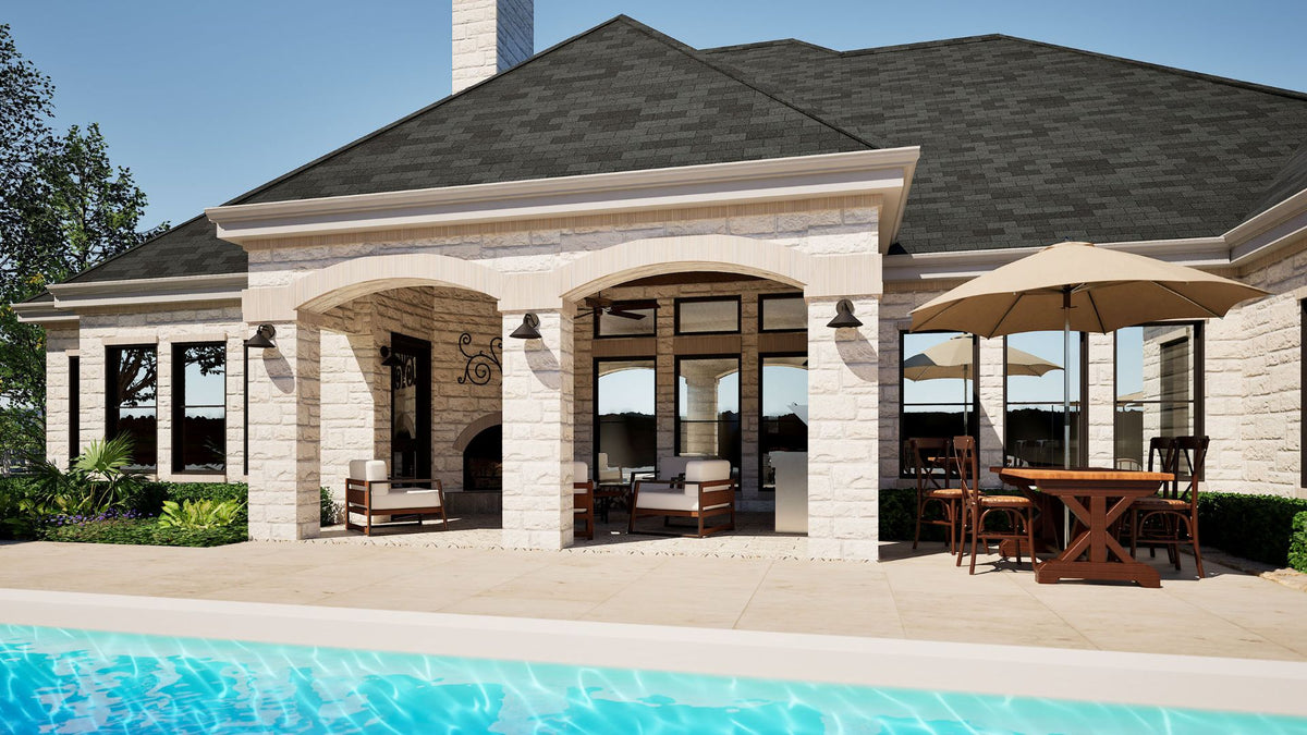 F8046-A Traditional House, 4 Bedrooms, 4.5 Bathrooms | Ridgeview Ranch Exterior-12