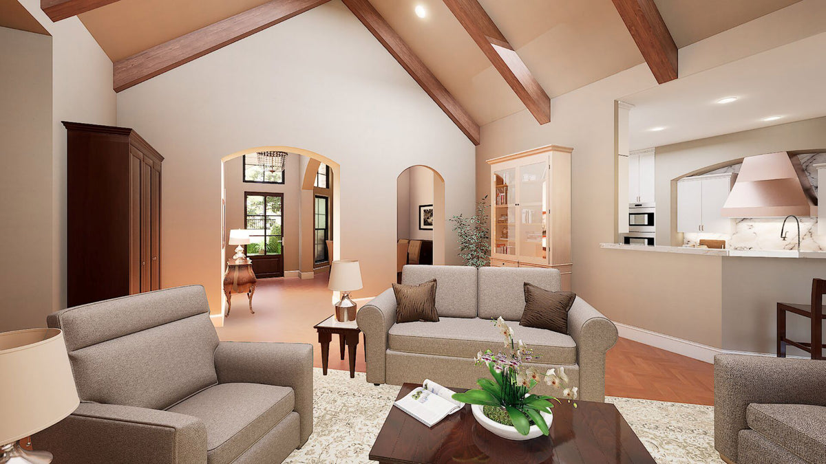 F8046-A Traditional House Family Room, 4 Bedrooms, 4.5 Bathrooms | Ridgeview Ranch 