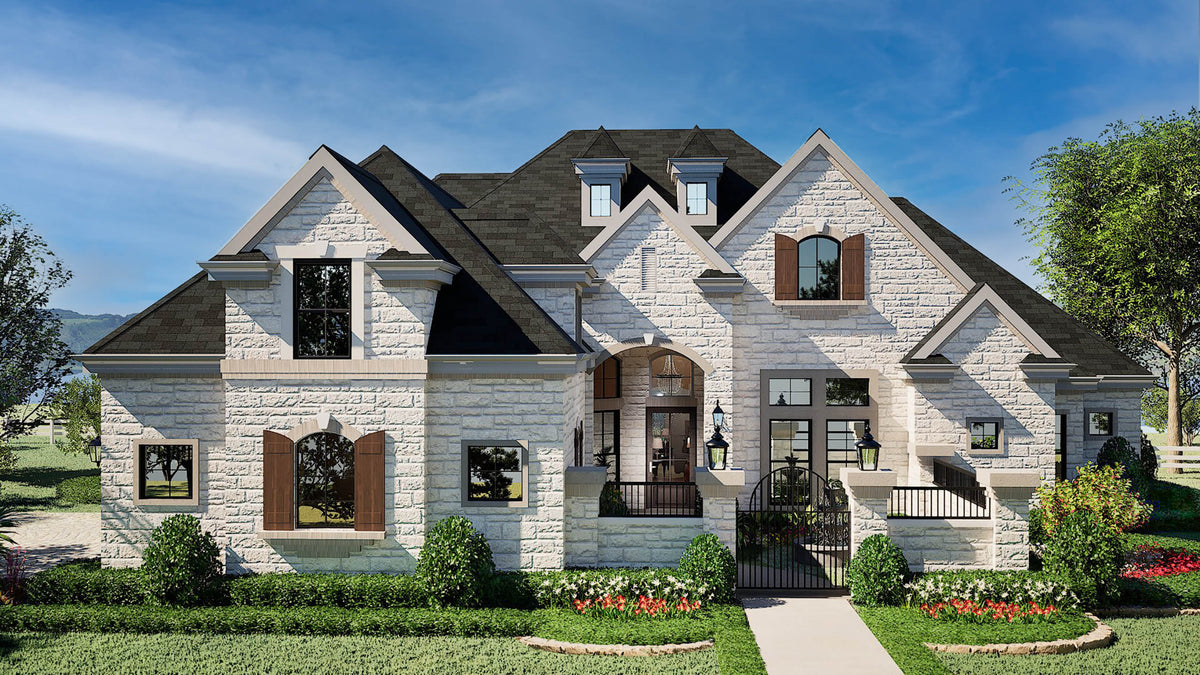 F8046-A Traditional House, 4 Bedrooms, 4.5 Bathrooms | Ridgeview Ranch Exterior-4
