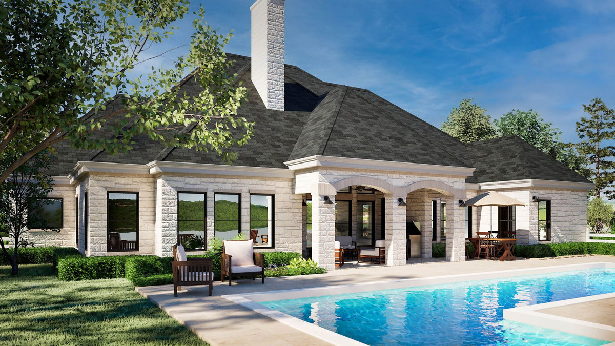 F8046-A Traditional House, 4 Bedrooms, 4.5 Bathrooms | Ridgeview Ranch Exterior-9