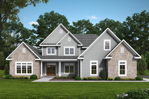 Luxury 4-Bedroom House Plan with Bonus Room and Sunroom