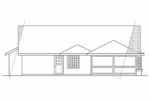 AM8270-A Mediterranean House, 4 Bedrooms, 2 Bathrooms | Alessandro House Plan Rear Elevation