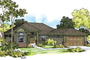 AM8278-A Ranch House, 3 Bedrooms, 2 Bathrooms | Arvada House Plan Exterior-2