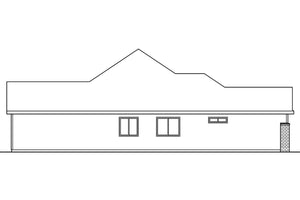 AM8284-A Prairie House, 3 Bedrooms, 2 Bathrooms | Cheyenne House Plan Left Elevation 