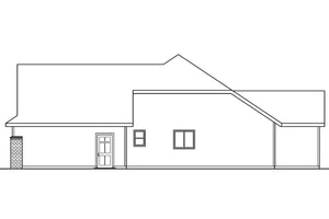 AM8284-A Prairie House, 3 Bedrooms, 2 Bathrooms | Cheyenne House Plan Right Elevation
