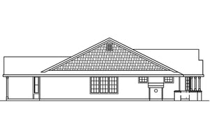 AM7666-A Country House Plan, 4 Bedrooms, 3 Bathrooms | Ashley House Plan Left Elevation