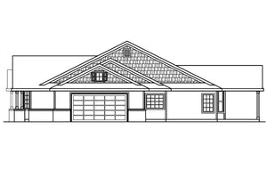 AM7666-A Country House Plan, 4 Bedrooms, 3 Bathrooms | Ashley House Plan Right Elevation