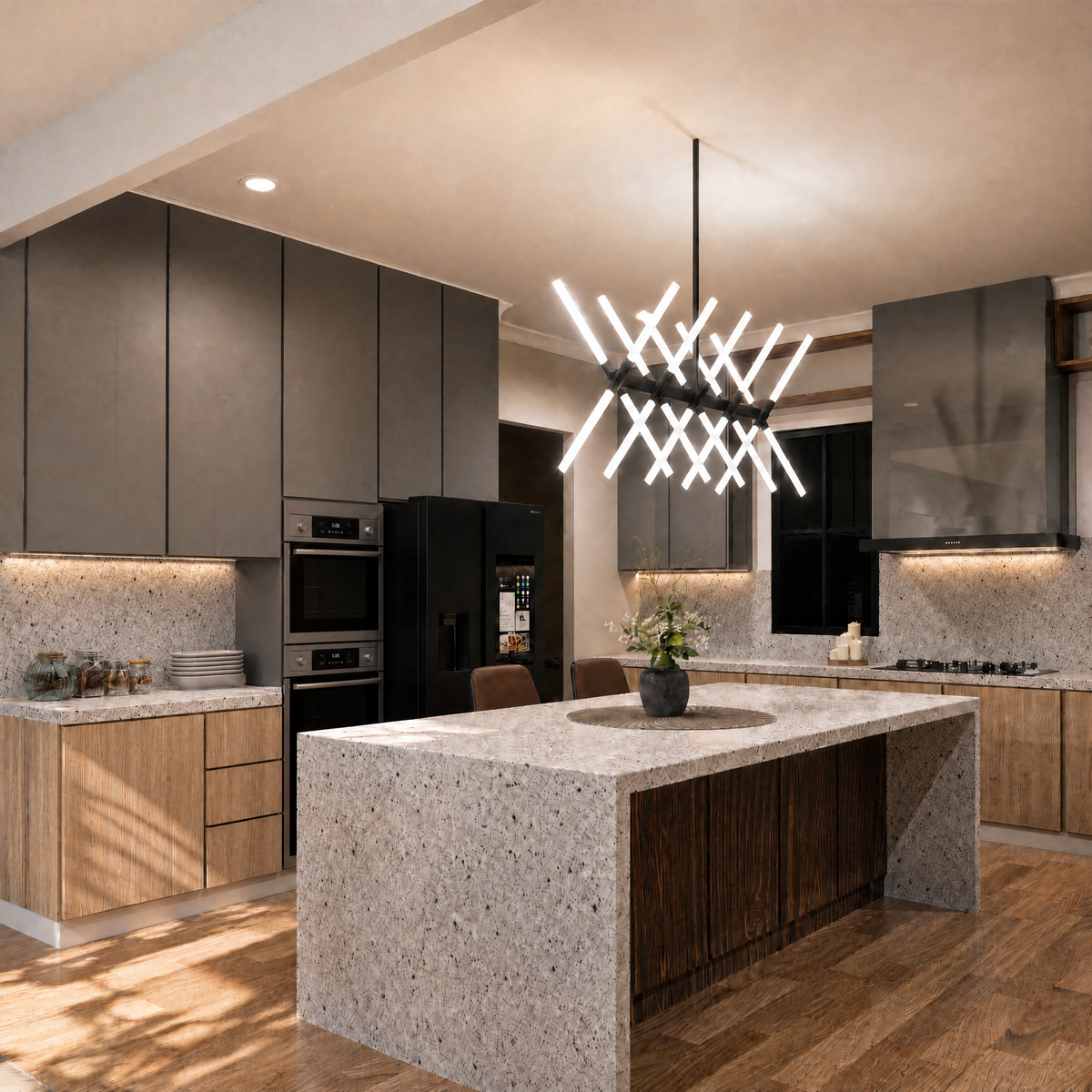 A8250-A Mulberry House Plan 3 Beds, 3.5 Baths, Modern Farmhouse Plan Kitchen