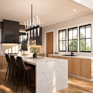 A8250-A Mulberry House Plan 3 Beds, 3.5 Baths, Modern Farmhouse Plan Kitchen