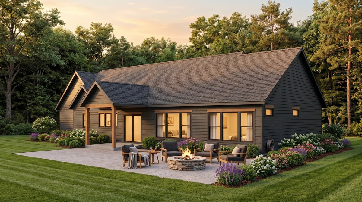 AJ8451-A Modern Farmhouse, 3 Bedrooms, 2 Bathrooms | Plan 1073 House Plan Exterior-2