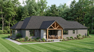 AJ8342-A Modern Farmhouse, 2 to 3 Bedrooms, 3.5 Bathrooms | Plan 1071 House Plan Exterior-6