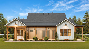 A8484-A Bluefern Valley Main Image Exterior 3beds, 3 baths modern farmhouse Plan