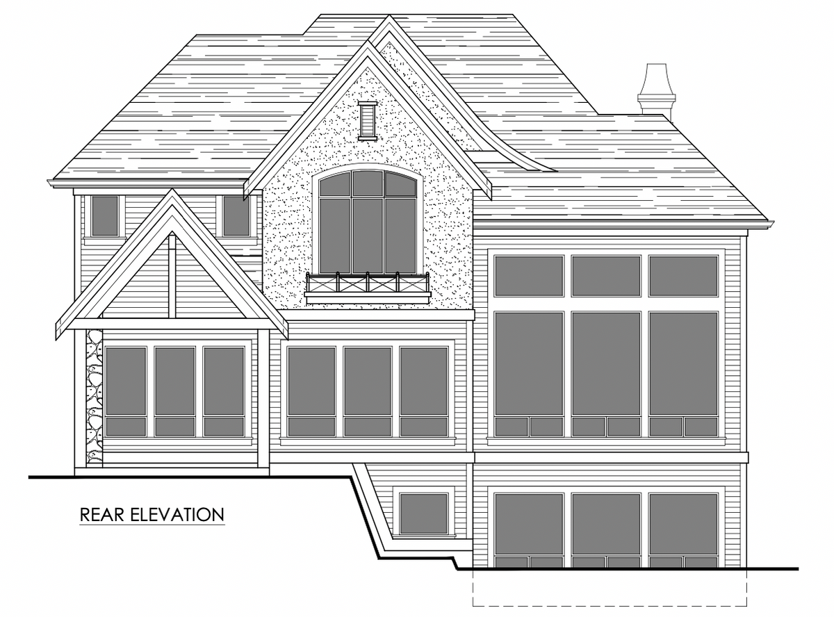 European Traditional Country House Plan with Optional Lower Level- 3241 Sq Ft