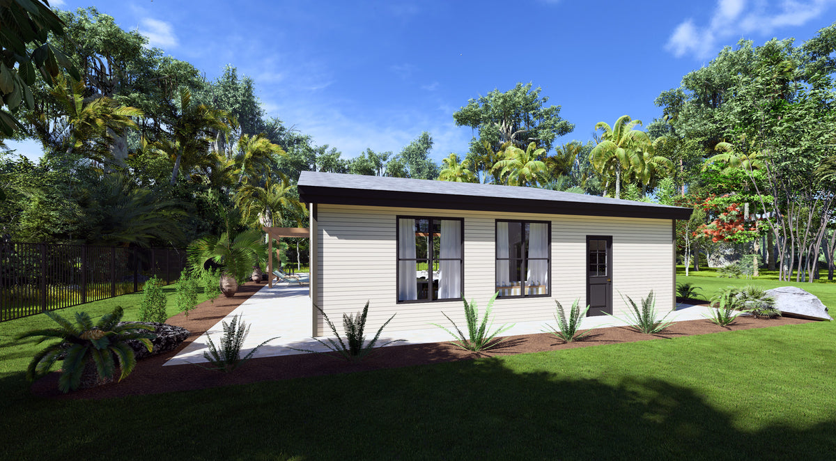 Stylish 621 Sq Ft Pool House with Outdoor Kitchen and Pantry