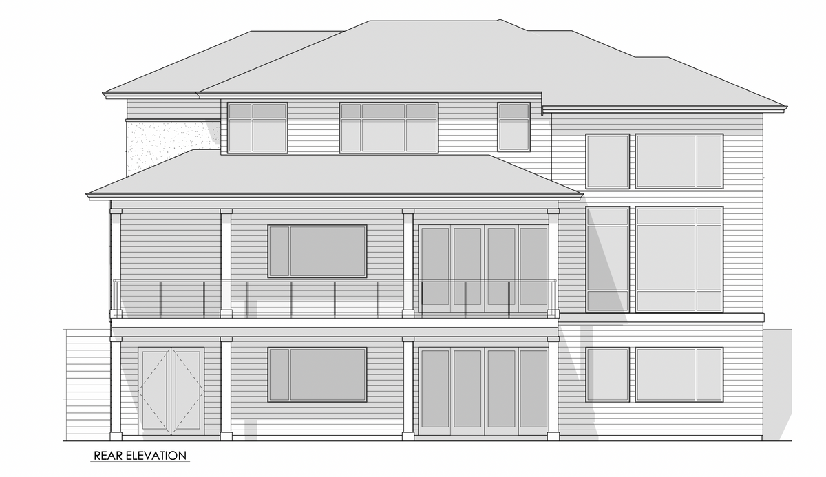 Two Story Contemporary House with an Island Kitchen - 2622 Sq ft.