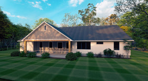 Stylish 4-Bedroom Ranch Plan with Open Living and Patio