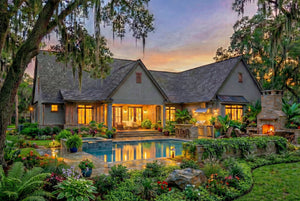B7779-A Ranch House, 4 Bedrooms, 3.5 Bathrooms | Aurelius House Plan Exterior-7
