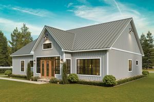 A7683-A Modern Farmhouse, 3 Bedrooms, 3.5 Bathrooms | Whitemoore A House Plan Exterior-10